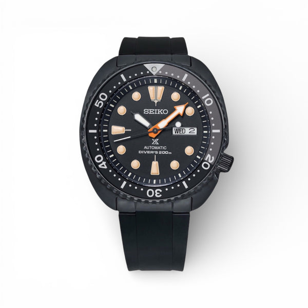END LINK RUBBER STRAP FOR SEIKO TURTLE - BLACK PVD
