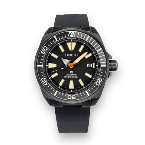 END LINK RUBBER STRAP FOR SEIKO SAMURAI - BLACK PVD