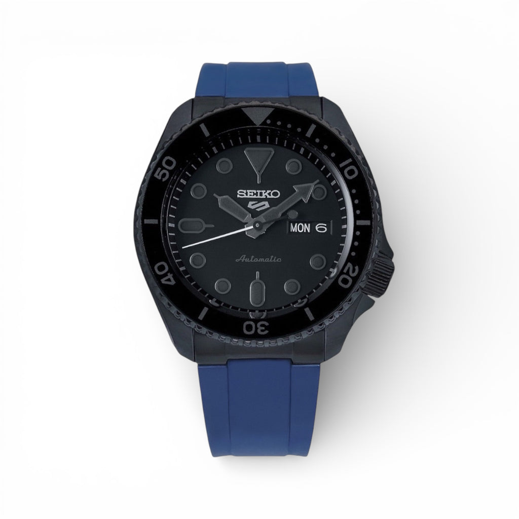 END LINK RUBBER STRAP FOR SEIKO 5 SPORTS - BLACK PVD – Clockwork