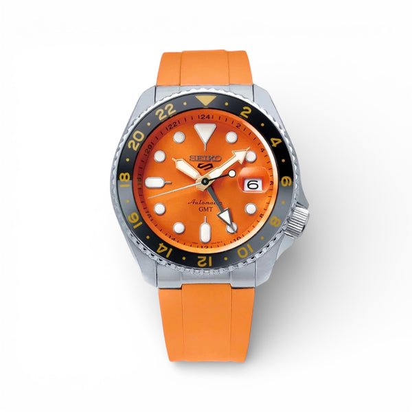 END LINK RUBBER STRAP FOR SEIKO 5 SPORTS