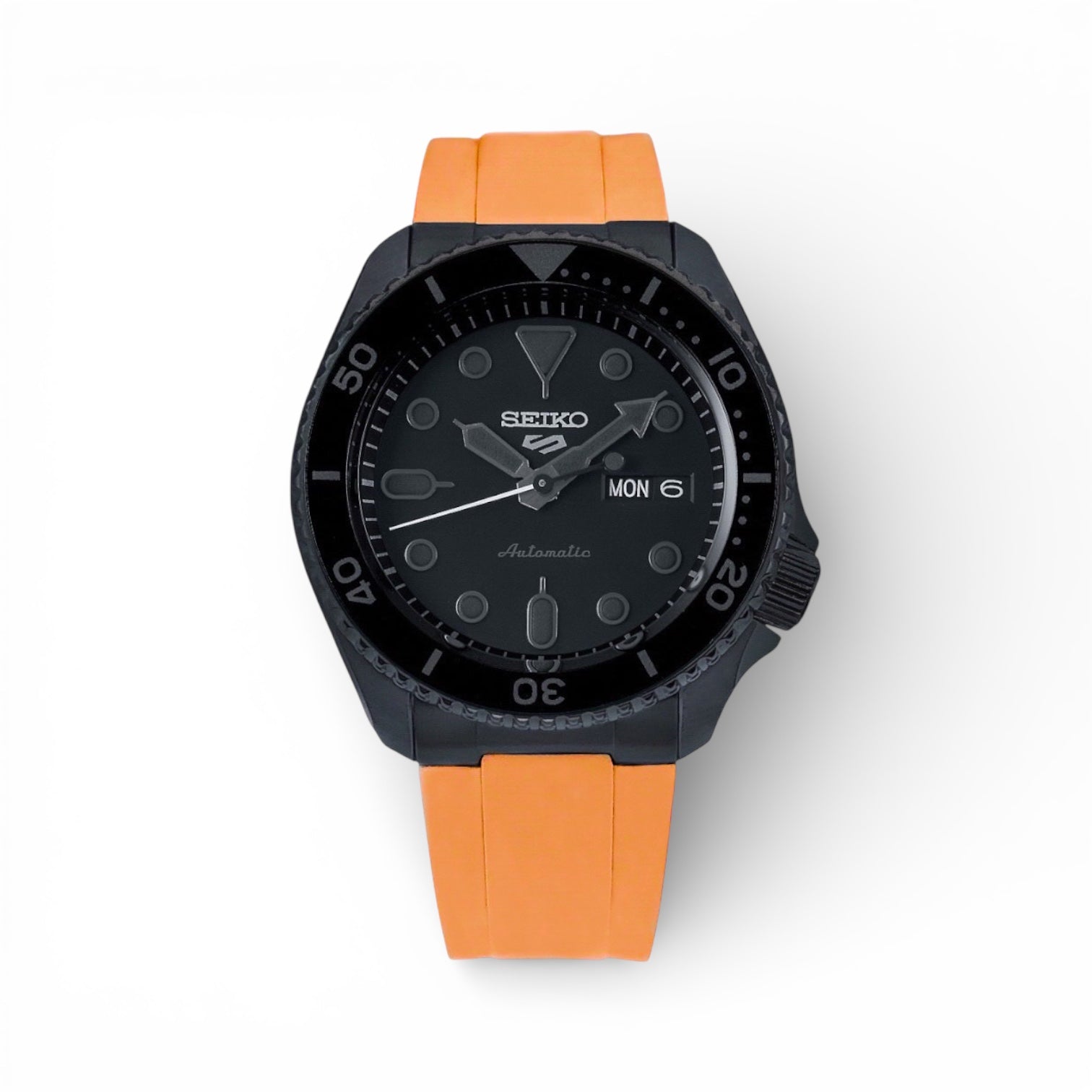 END LINK RUBBER STRAP FOR SEIKO 5 SPORTS - BLACK PVD – Clockwork