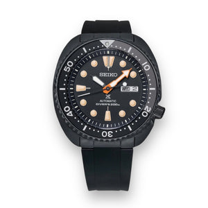 END LINK RUBBER STRAP FOR SEIKO TURTLE - BLACK PVD