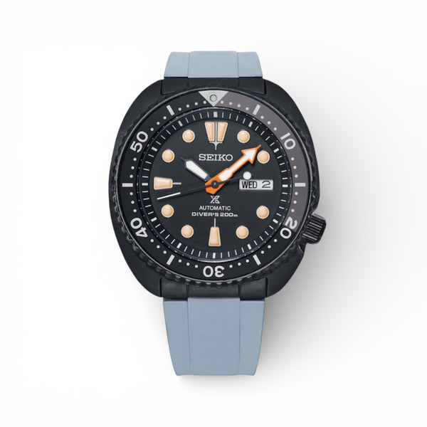 END LINK RUBBER STRAP FOR SEIKO TURTLE - BLACK PVD