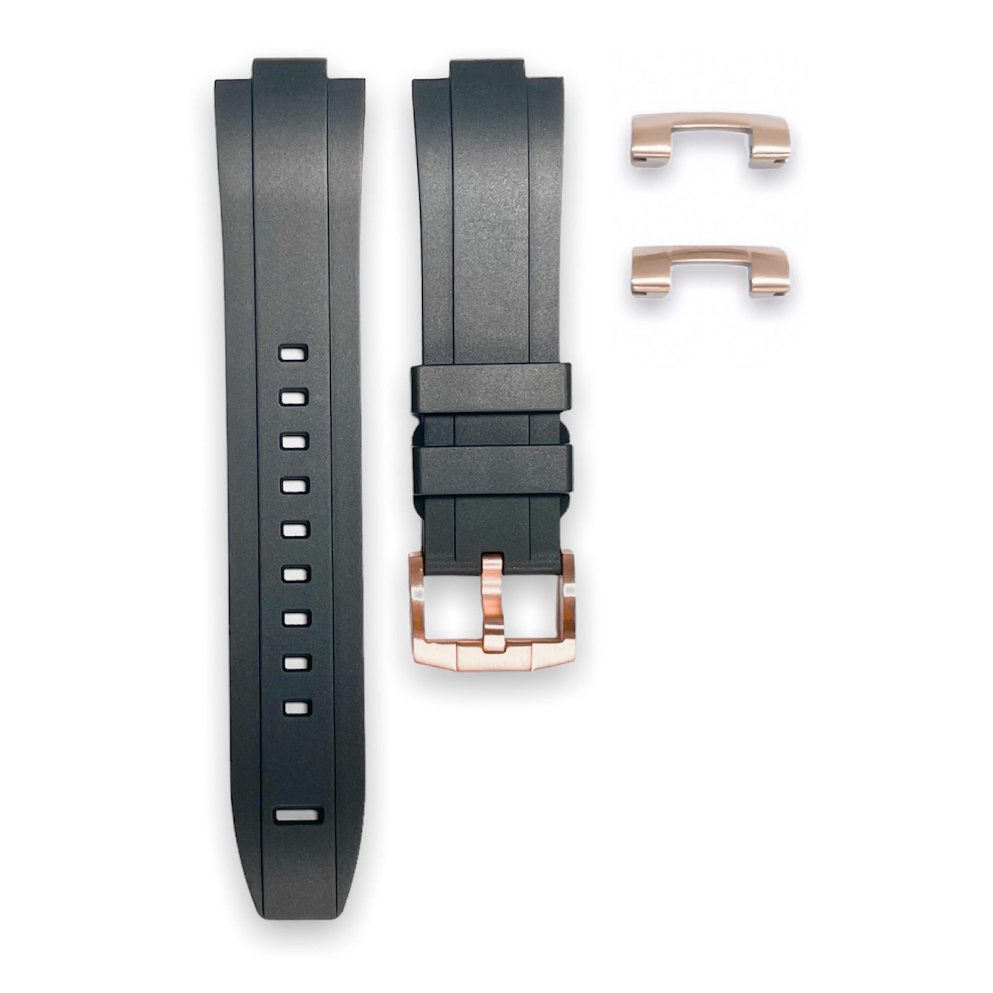 END LINK RUBBER STRAP FOR SKX007/009 - ROSE GOLD